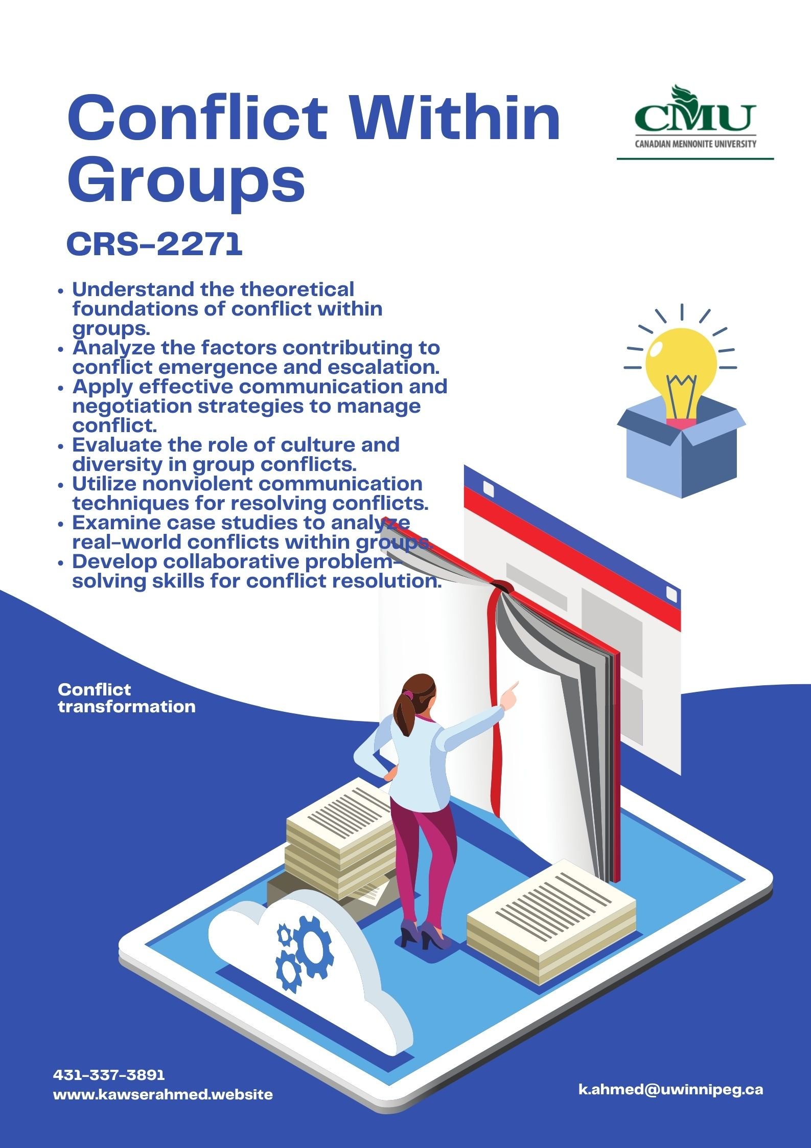 Blue and Yellow Modern Online Courses Poster (1)